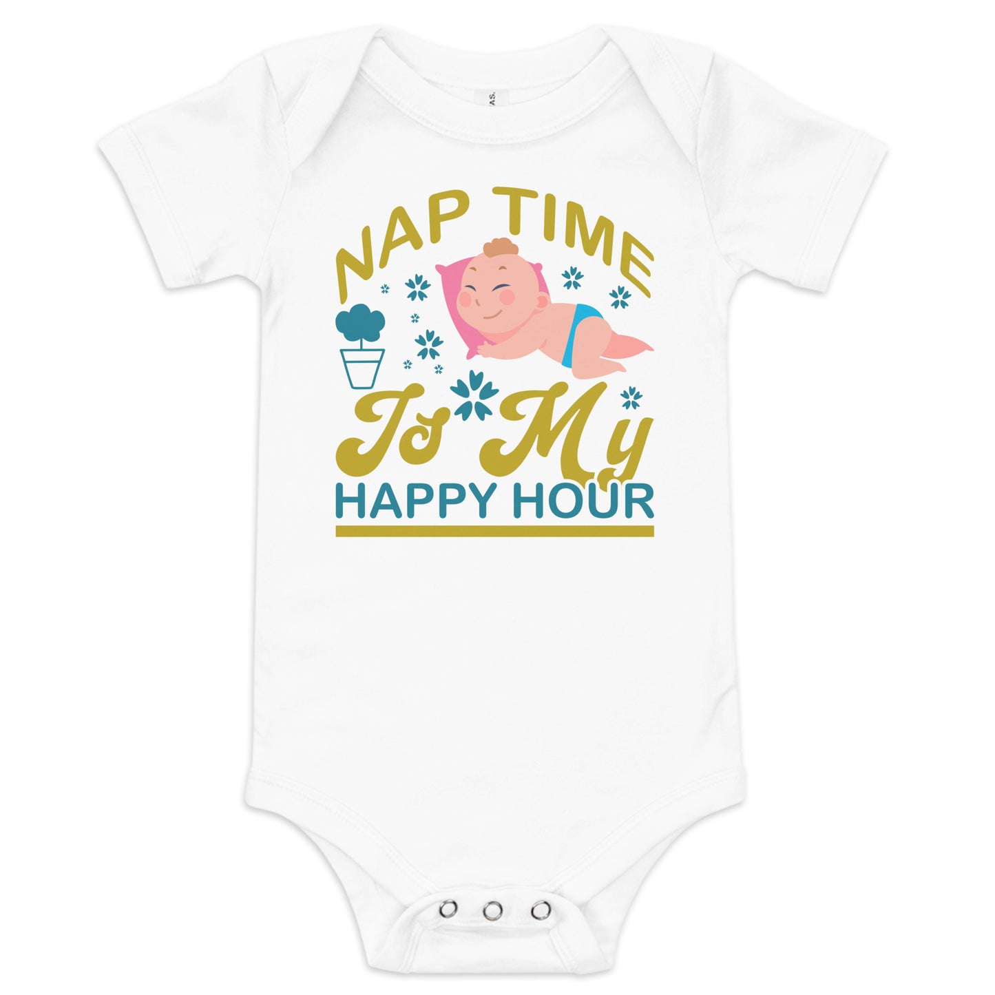 Baby short sleeve one piece NAP TIME