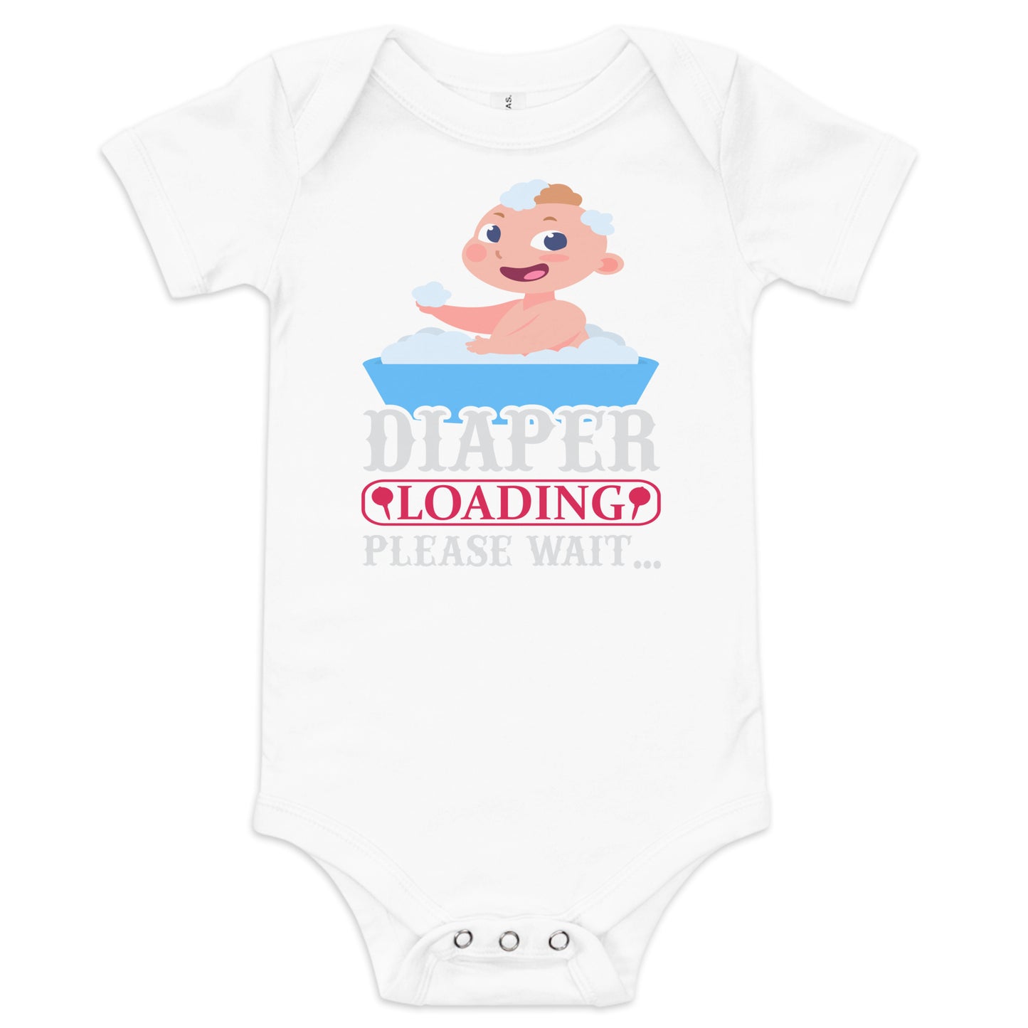 Baby short sleeve one piece DIAPER LOADING