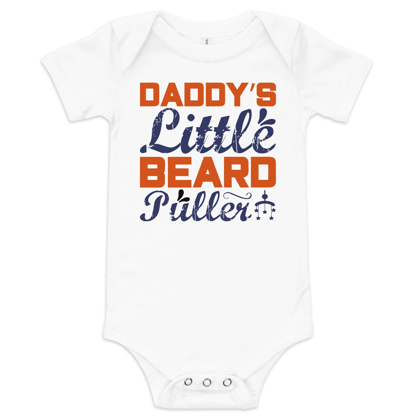 Baby short sleeve one piece DADDY'S LITTLE BEARD PULLER