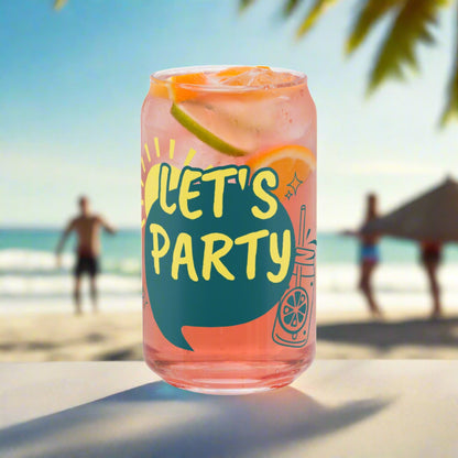 Can-shaped glass LET'S PARTY