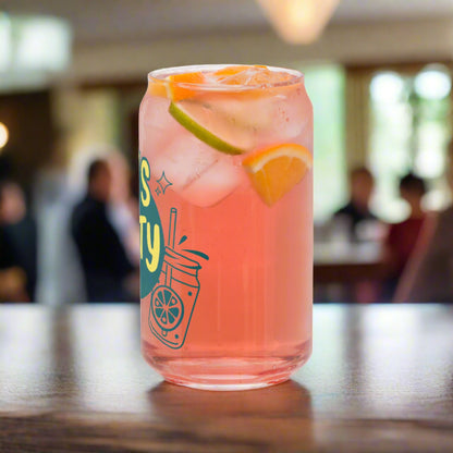 Can-shaped glass LET'S PARTY