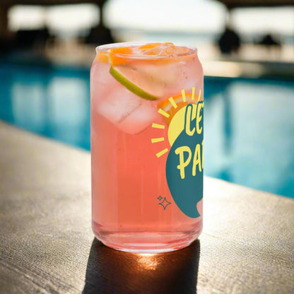 Can-shaped glass LET'S PARTY