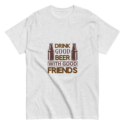 Мъжка класическа тениска DRINK GOOD BEER
