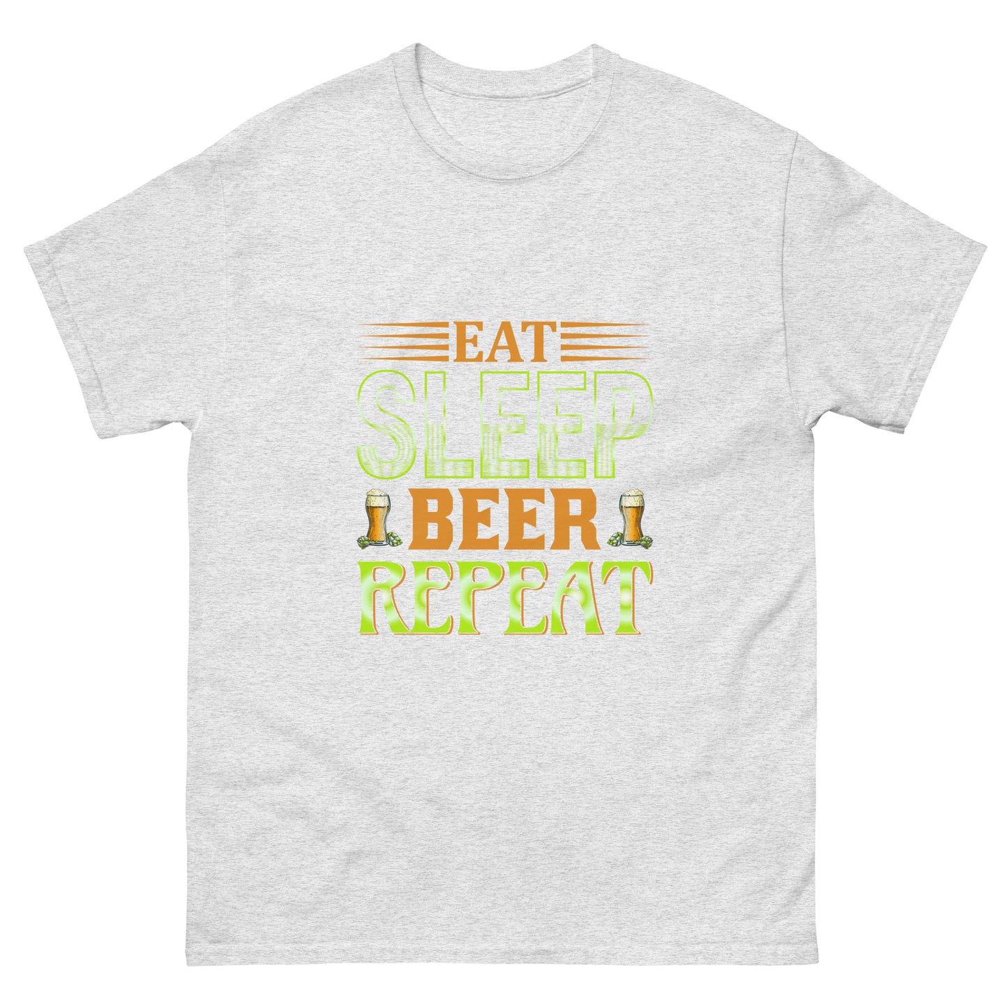 Мъжка класическа тениска EAT SLEEP BEER