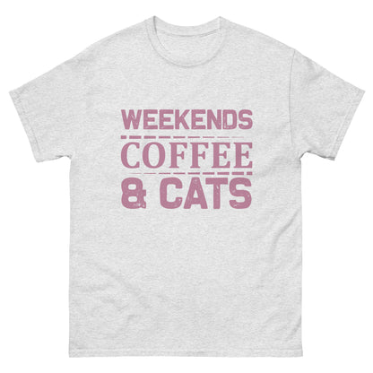 Мъжка класическа тениска WEEKENDS COFFEE AND CATS