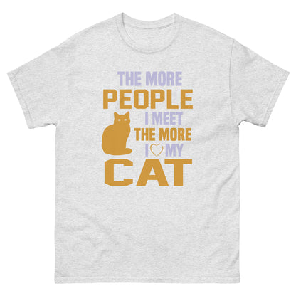 Мъжка класическа тениска I LOVE MY CAT