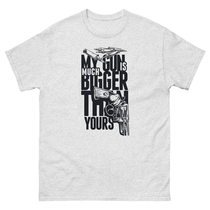 Мъжка класическа тениска MY GUN IS MUCH BIGGER