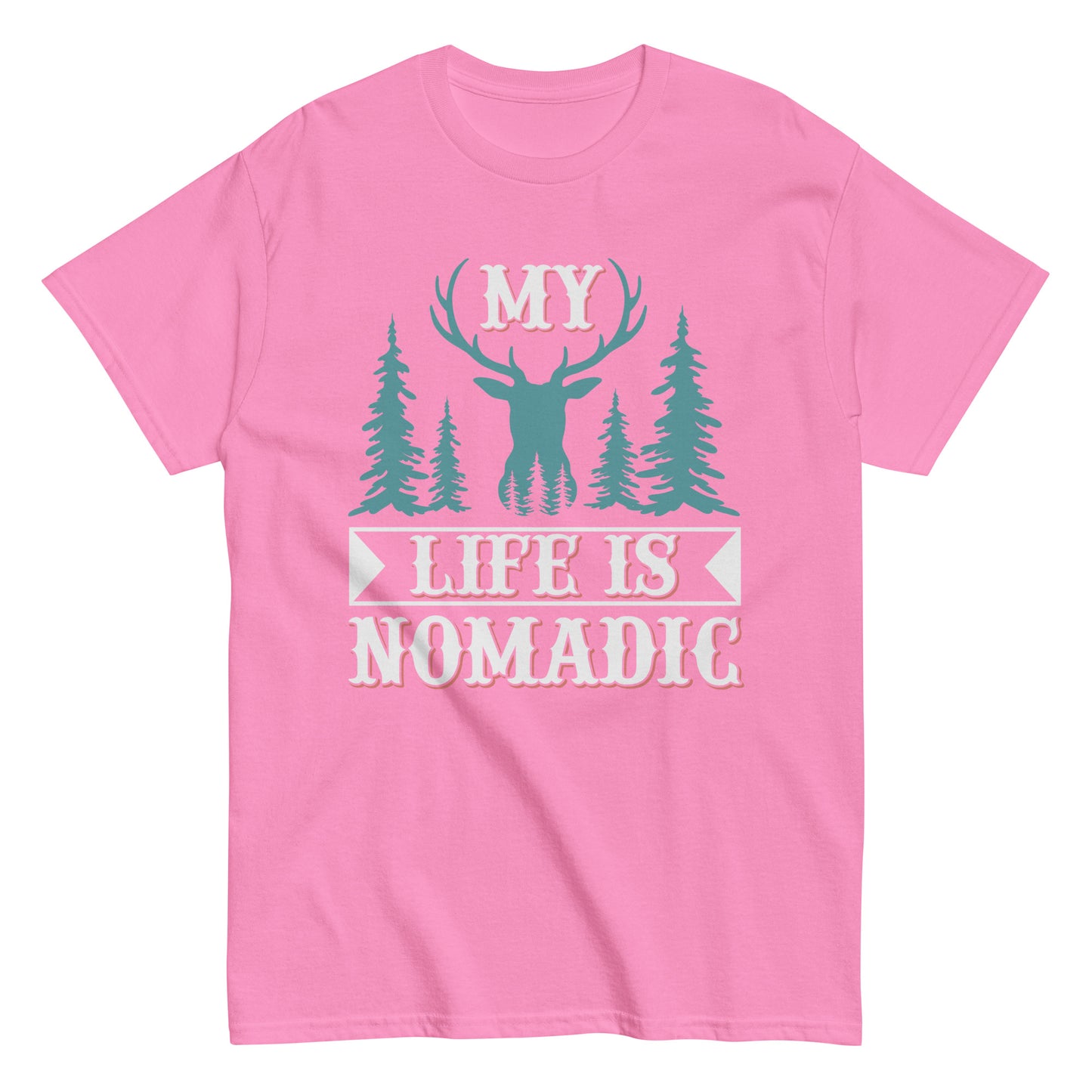 Мъжка класическа тениска MY LIFE IS NOMADIC