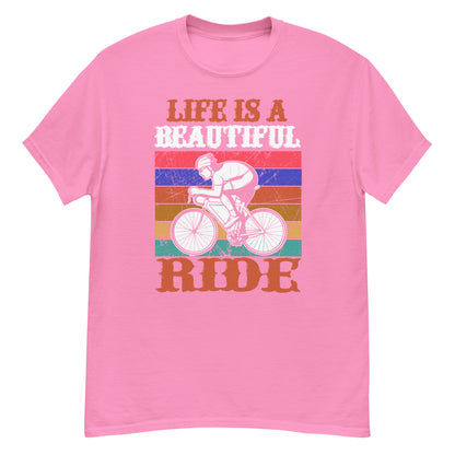 Класическа мъжка тениска LIFE IS A BEAUTIFUL RIDE