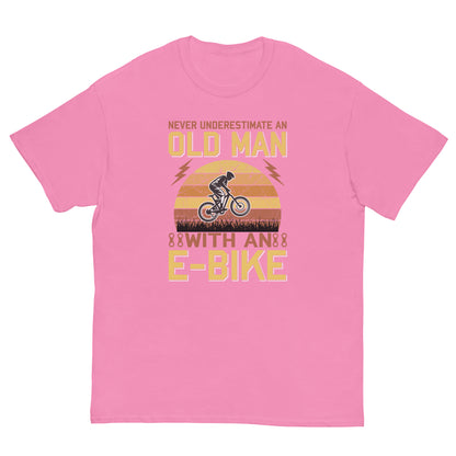 Мъжка класическа тениска СТАРЕЦ С Е-ВЕЛОСИПЕД