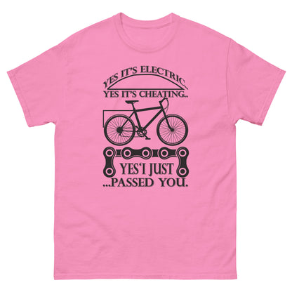 Мъжка класическа тениска ЕЛЕКТРИЧЕСКИ ВЕЛОСИПЕД