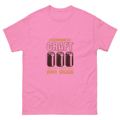 Мъжка класическа тениска DRINK CRAFT HOT BEER
