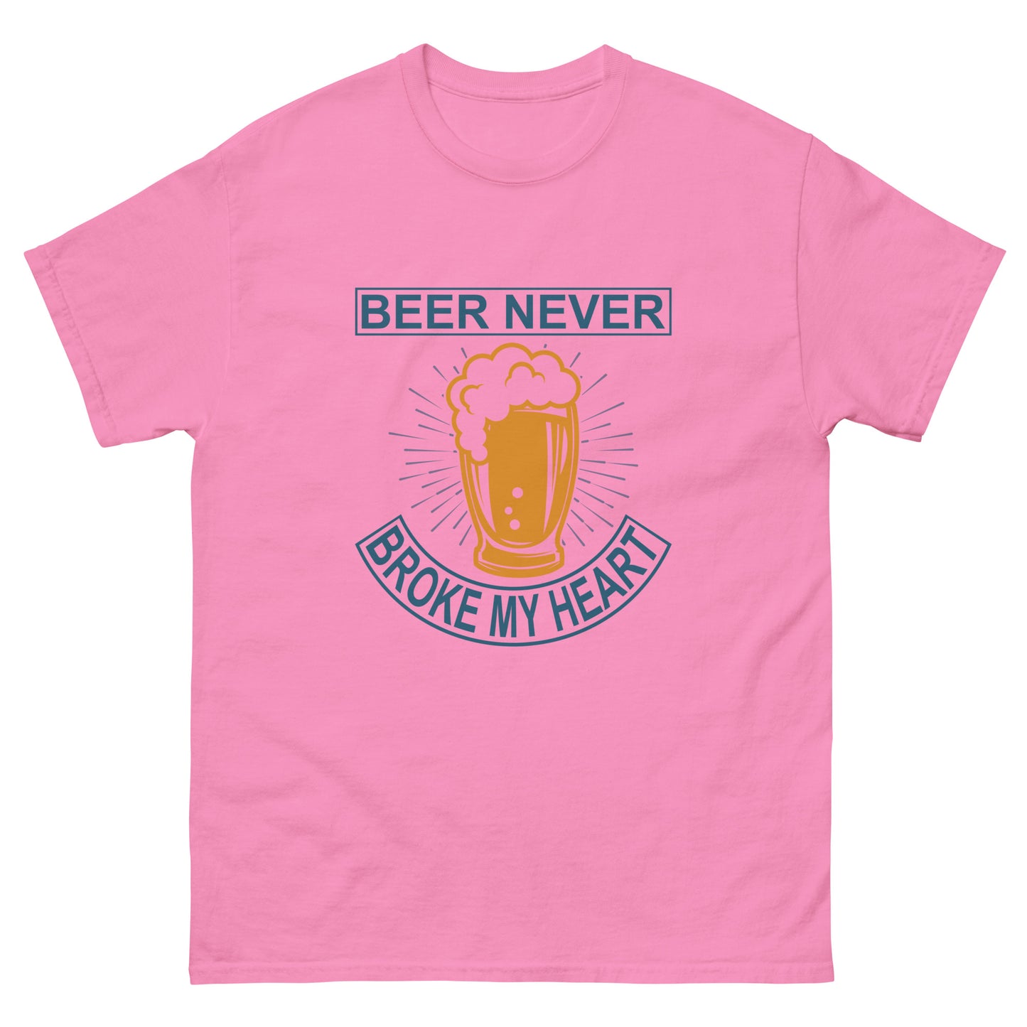 Camiseta clásica hombre LA CERVEZA NUNCA ME ROMPIÓ EL CORAZÓN