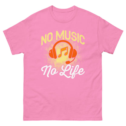 Класическа мъжка тениска NO MUSIC NO LIFE