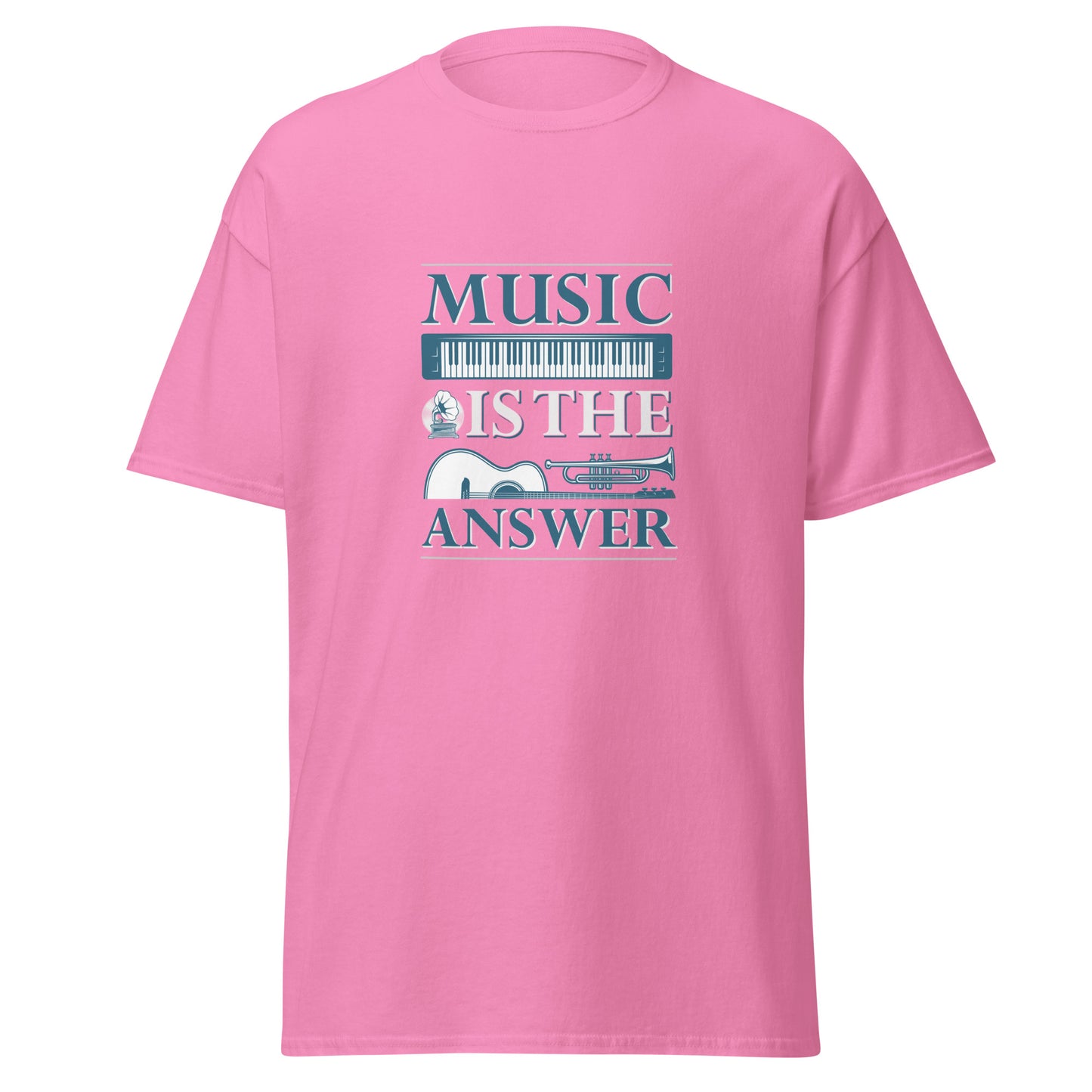 Camiseta clásica de hombre LA MÚSICA ES LA RESPUESTA