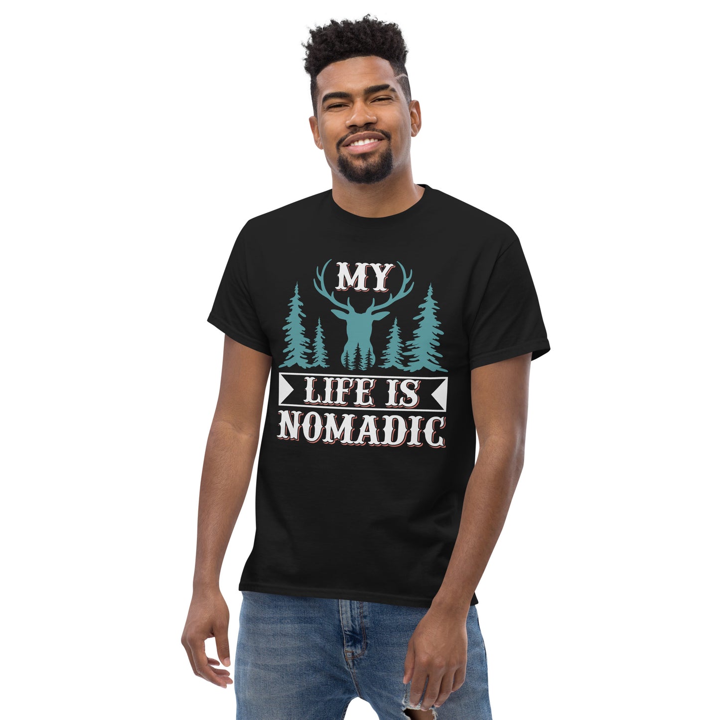 Men's classic tee MY LIFE IS NOMADIC