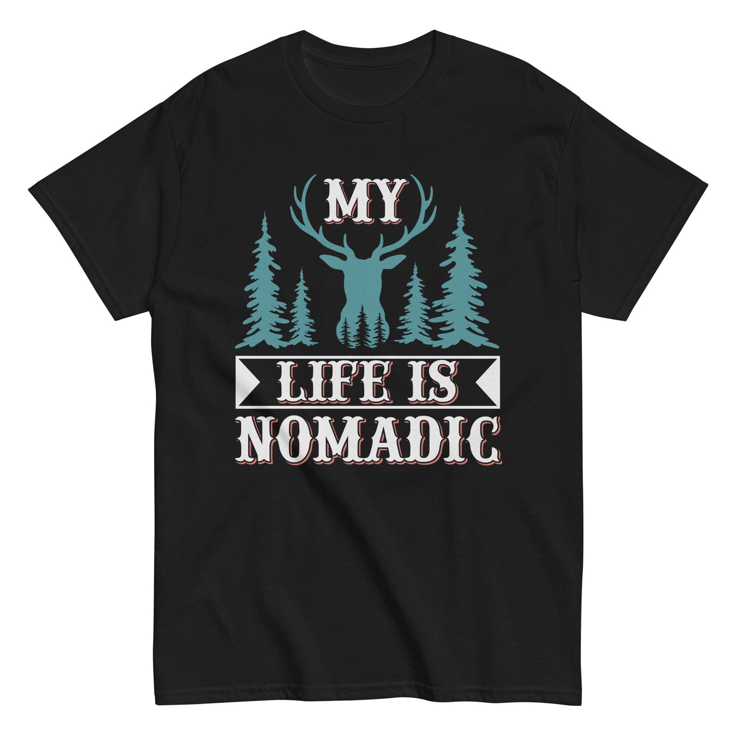 Мъжка класическа тениска MY LIFE IS NOMADIC