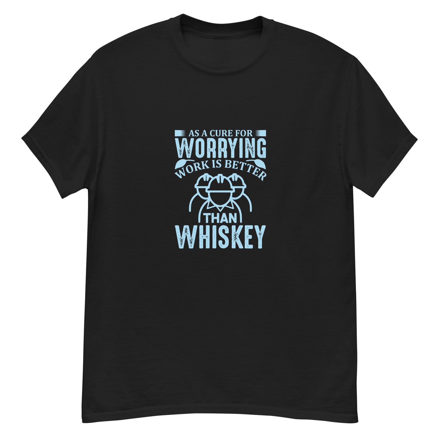 Camiseta clásica hombre EL TRABAJO ES MEJOR QUE EL WHISKY