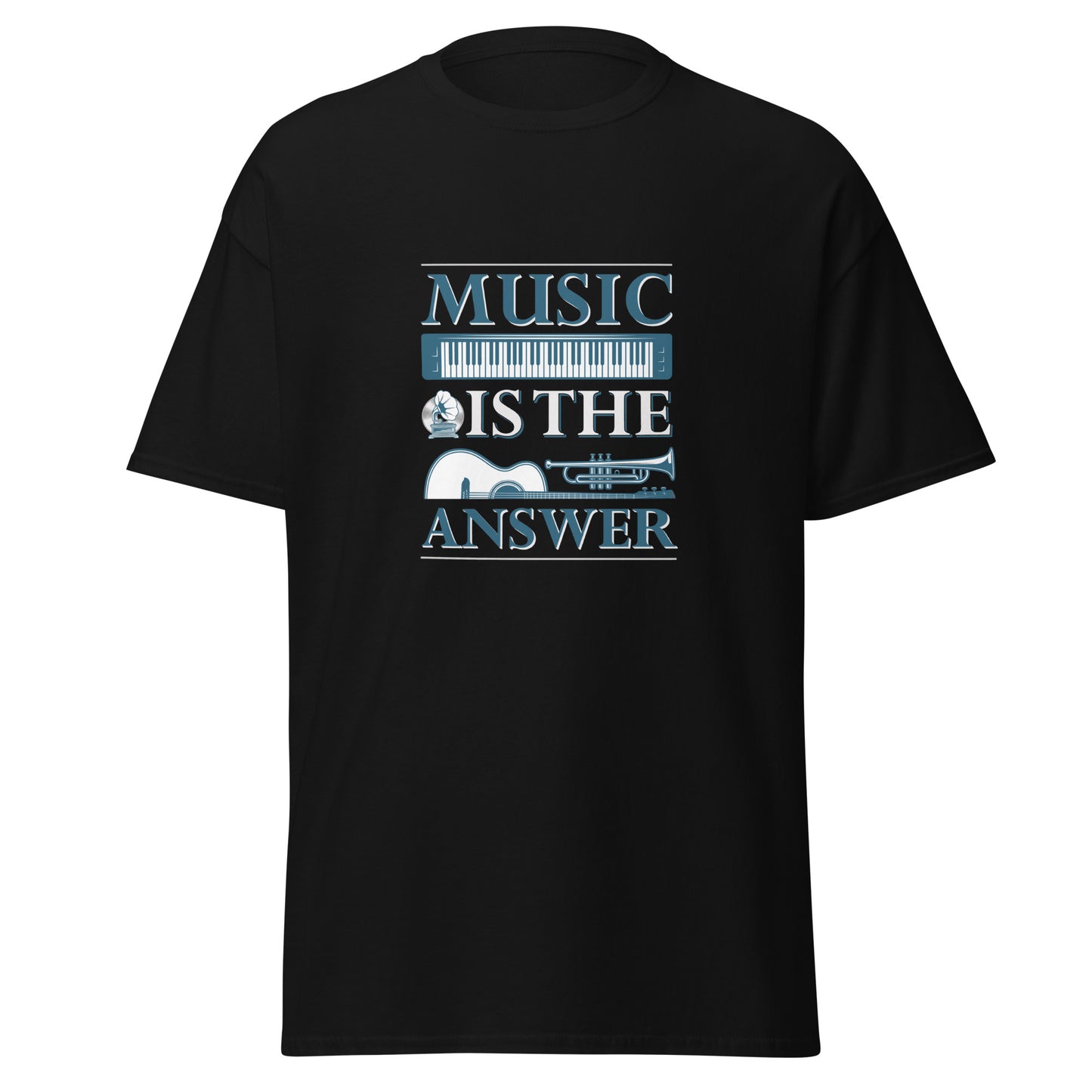 Camiseta clásica de hombre LA MÚSICA ES LA RESPUESTA