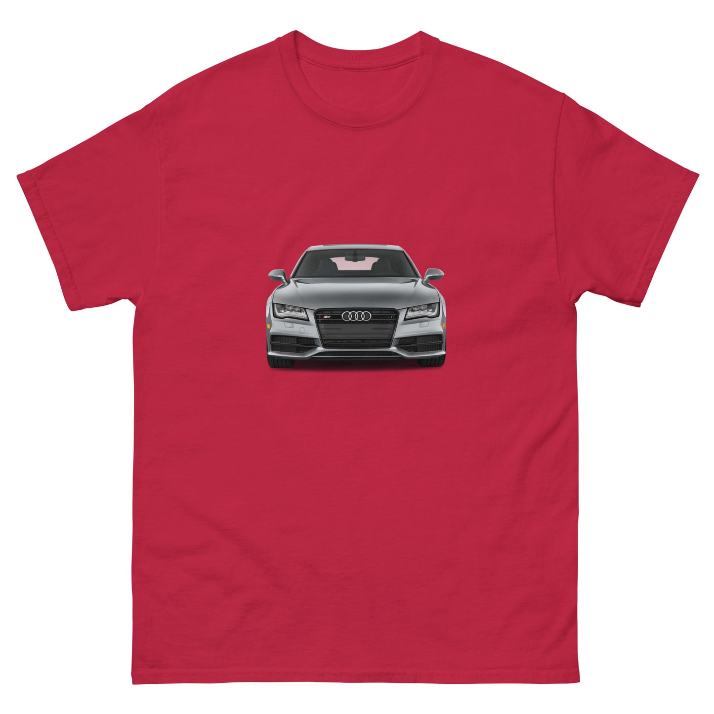 Camiseta clásica hombre COCHE AUDI GRIS