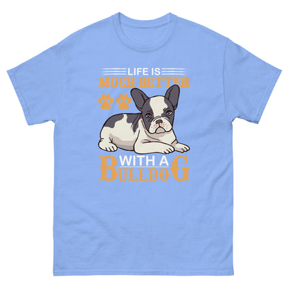 Мъжка класическа тениска LIFE IS BETTER WITH A BULLDOG