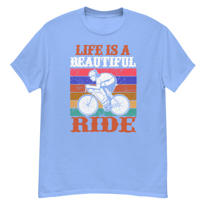 Класическа мъжка тениска LIFE IS A BEAUTIFUL RIDE