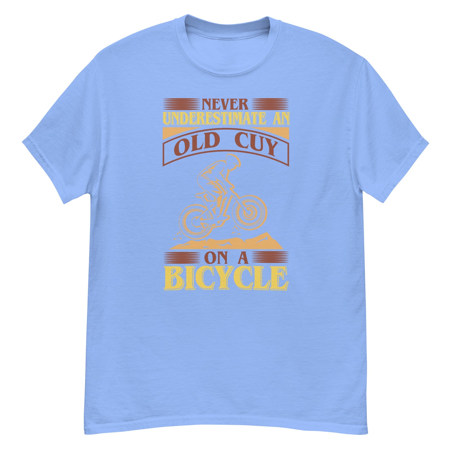 Men's classic tee OLD GUY ON A BICYCLE