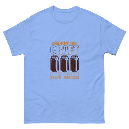 Мъжка класическа тениска DRINK CRAFT HOT BEER