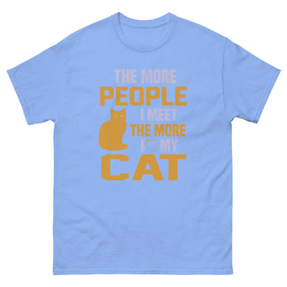 Мъжка класическа тениска I LOVE MY CAT