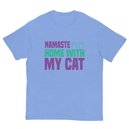 Мъжка класическа тениска HOME WITH MY CAT