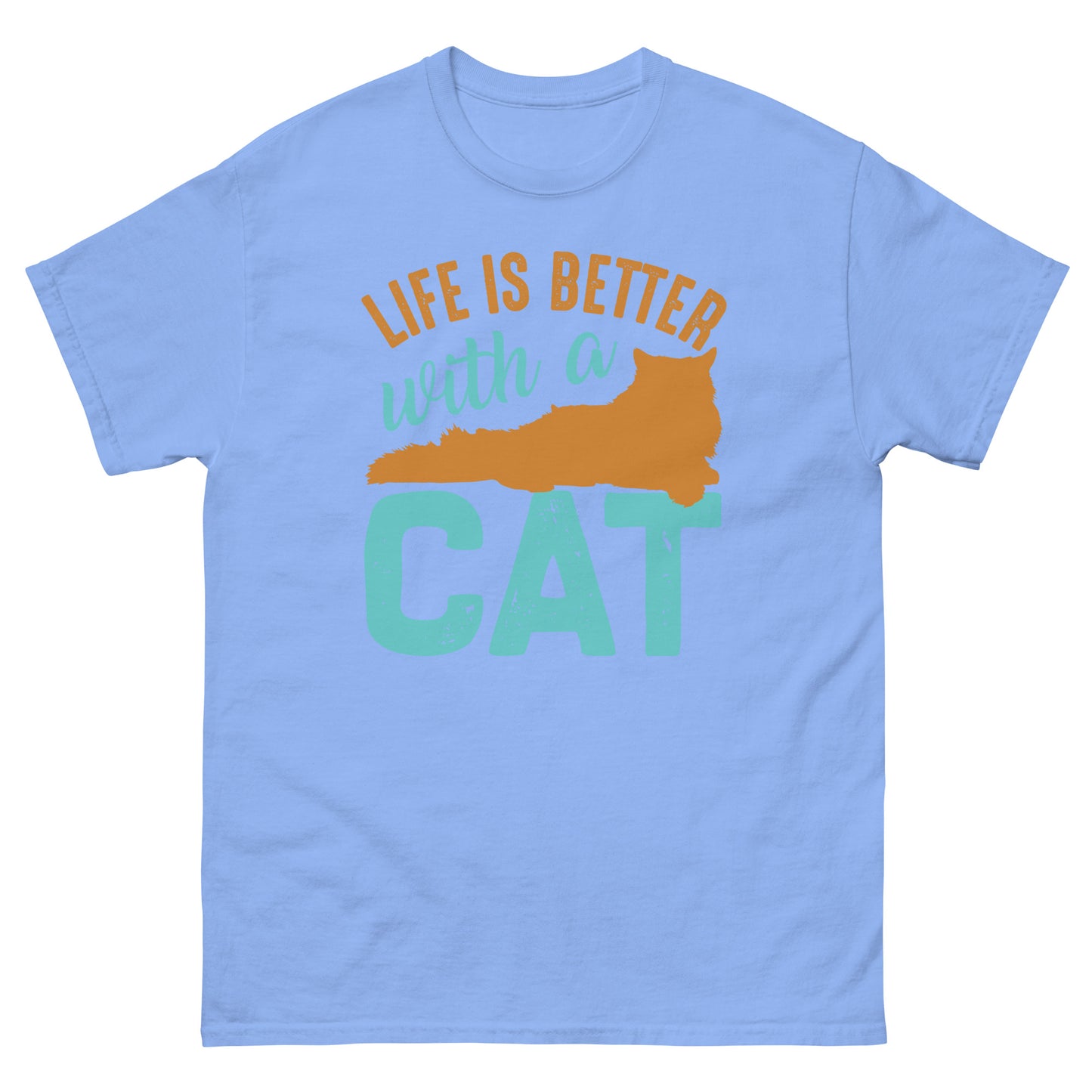 Мъжка класическа тениска LIFE IS BETTER WITH A CAT