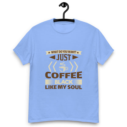 Мъжка класическа тениска JUST COFFEE BLACK
