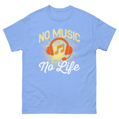 Класическа мъжка тениска NO MUSIC NO LIFE