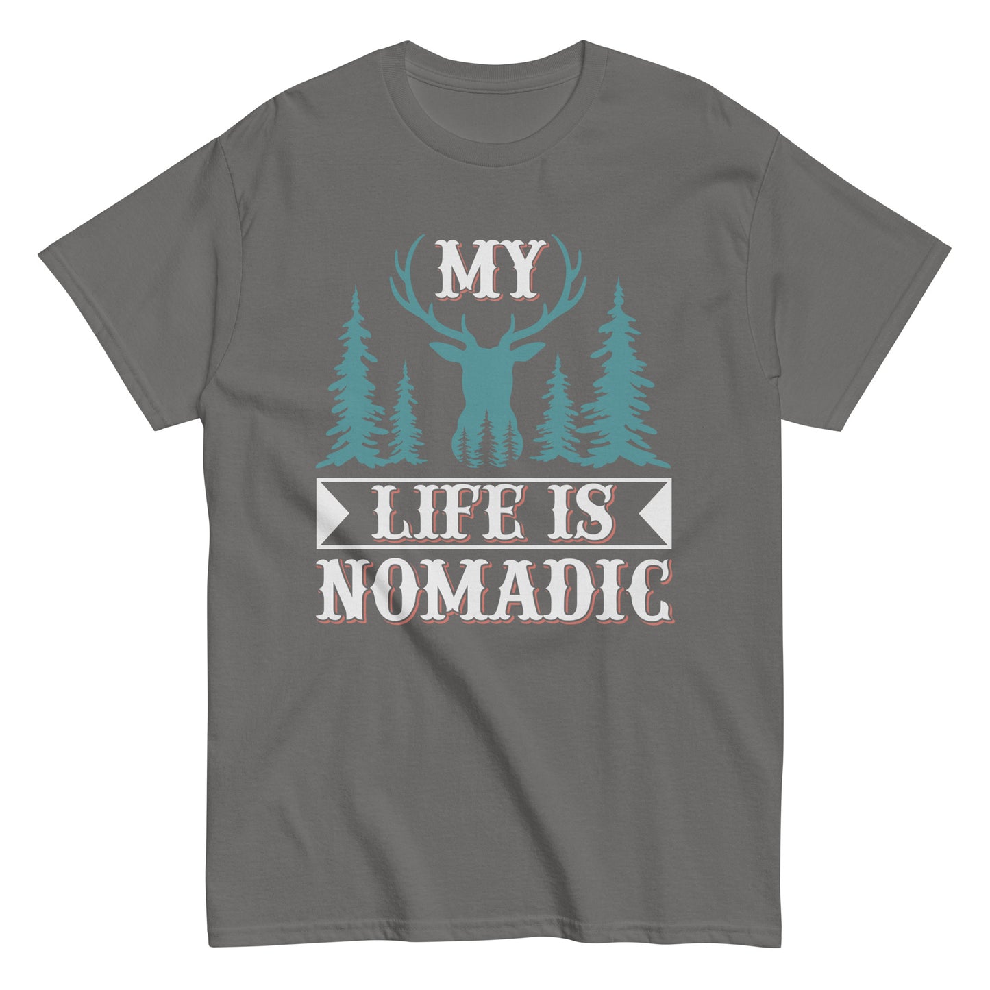 Мъжка класическа тениска MY LIFE IS NOMADIC