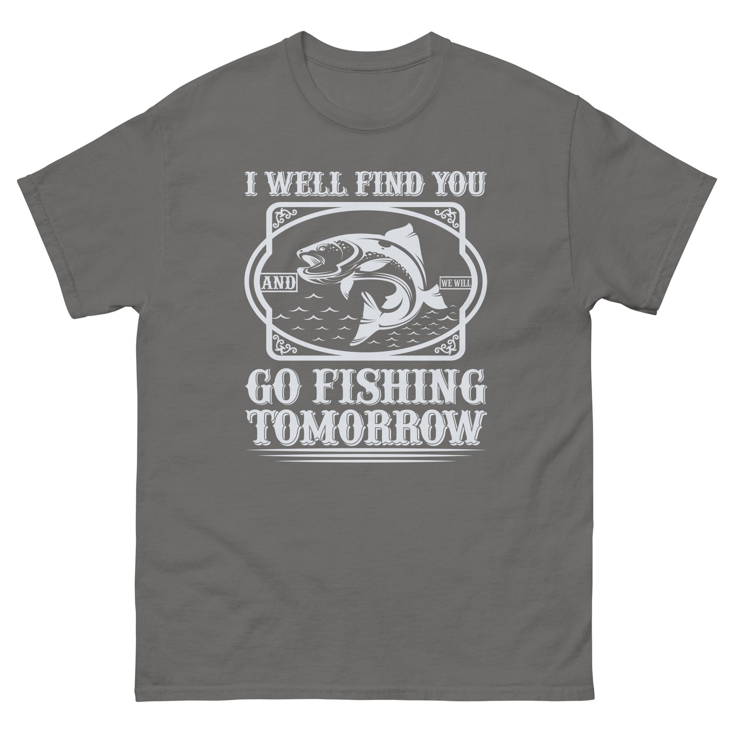 Мъжка класическа тениска GO FISHING TOMORROW