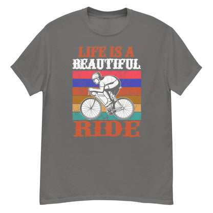 Класическа мъжка тениска LIFE IS A BEAUTIFUL RIDE