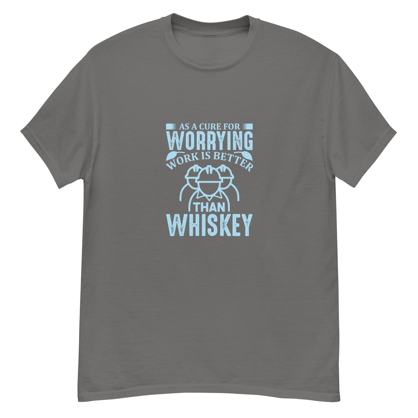 Camiseta clásica hombre EL TRABAJO ES MEJOR QUE EL WHISKY