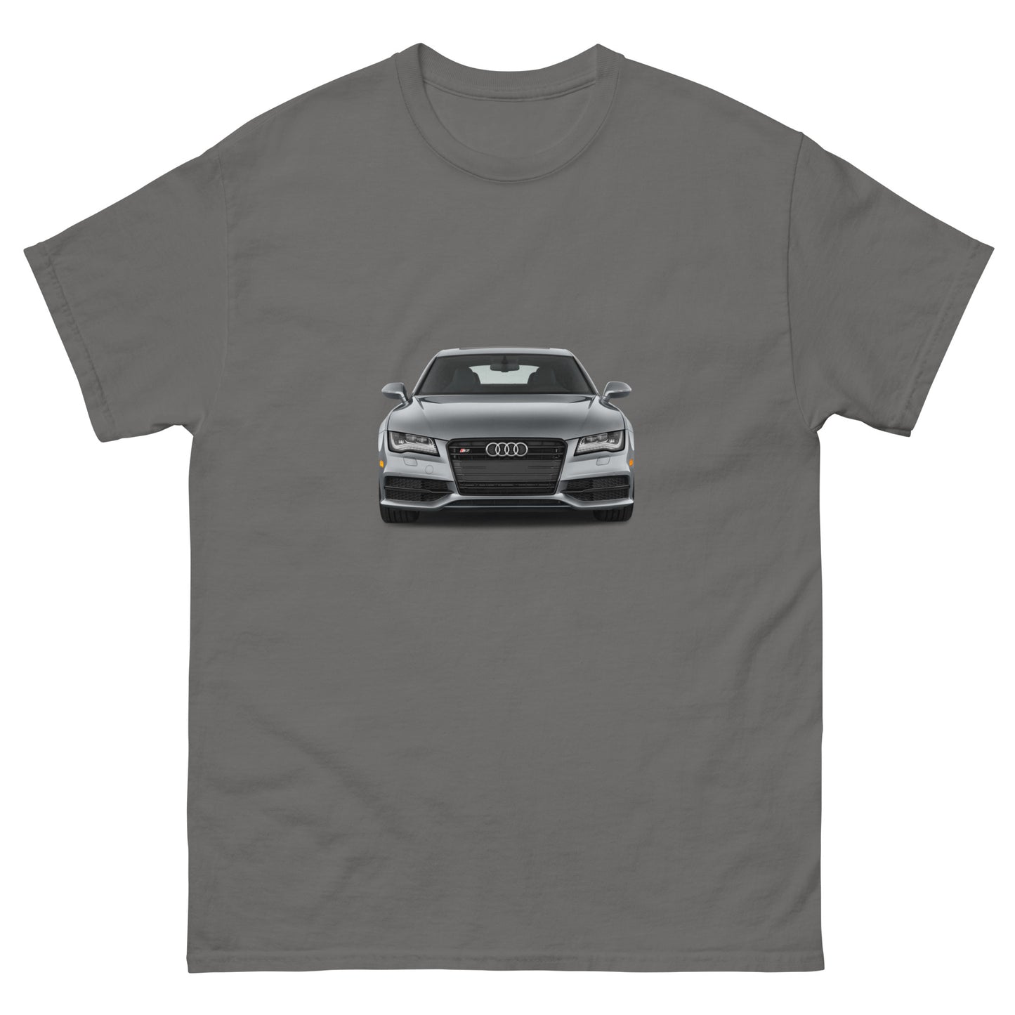 Мъжка класическа тениска GREY CAR AUDI