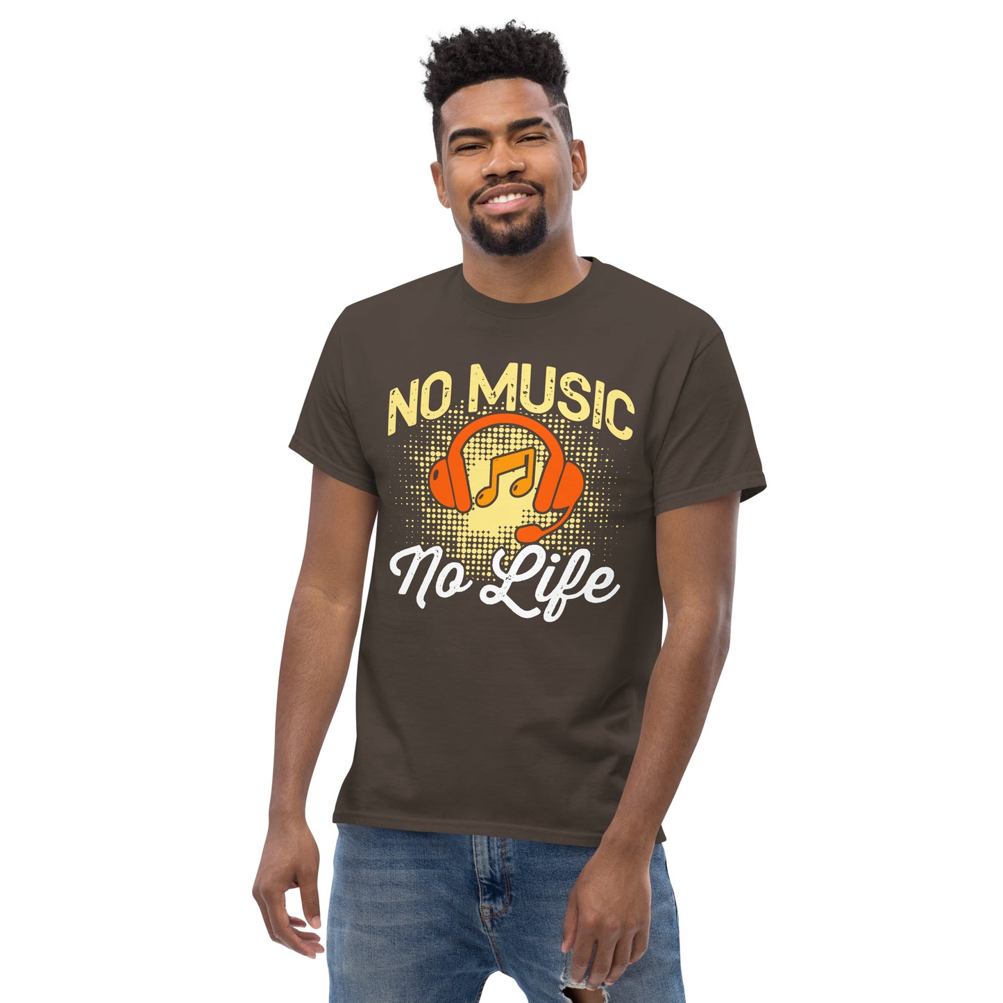 Camiseta clásica hombre NO MUSIC NO LIFE