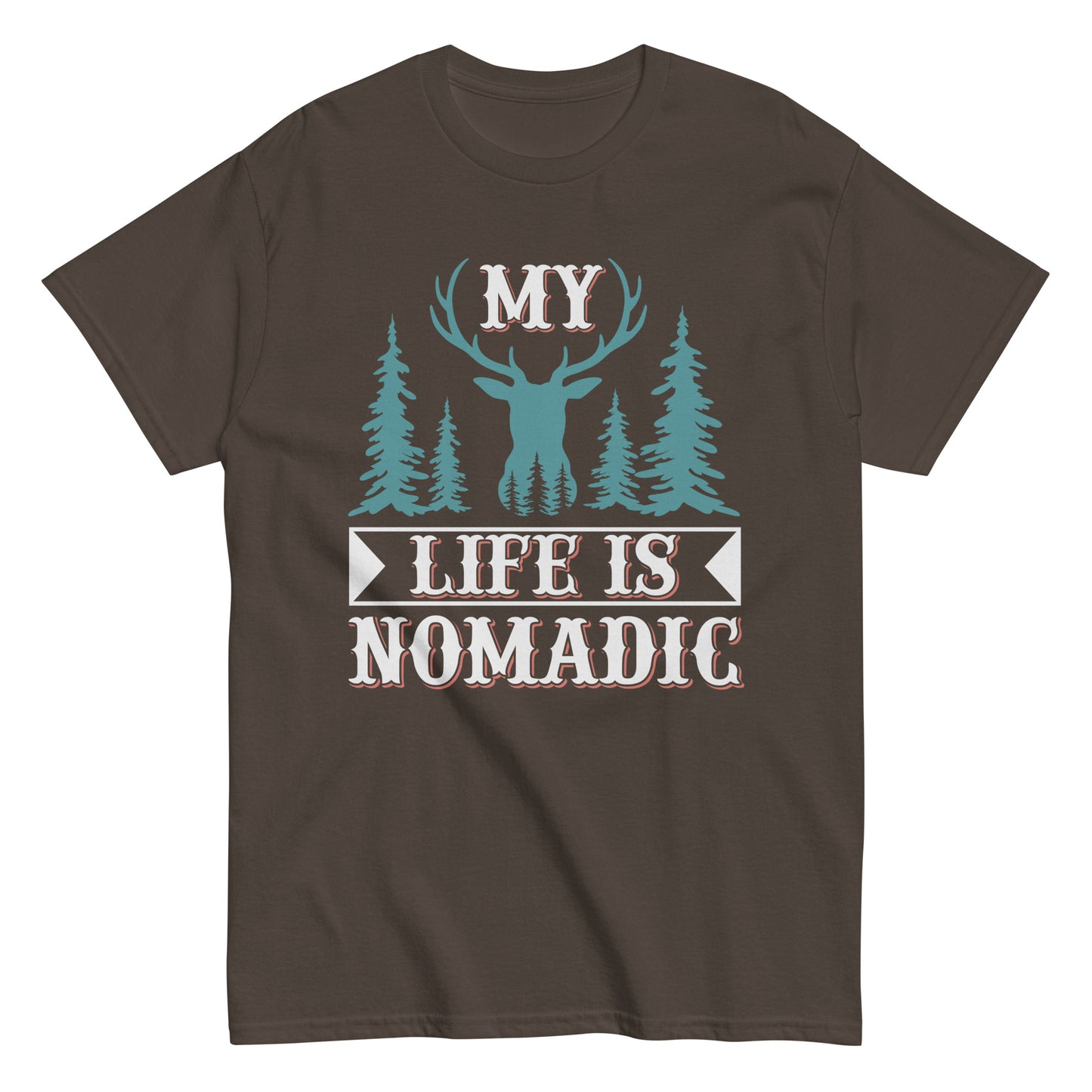 Мъжка класическа тениска MY LIFE IS NOMADIC