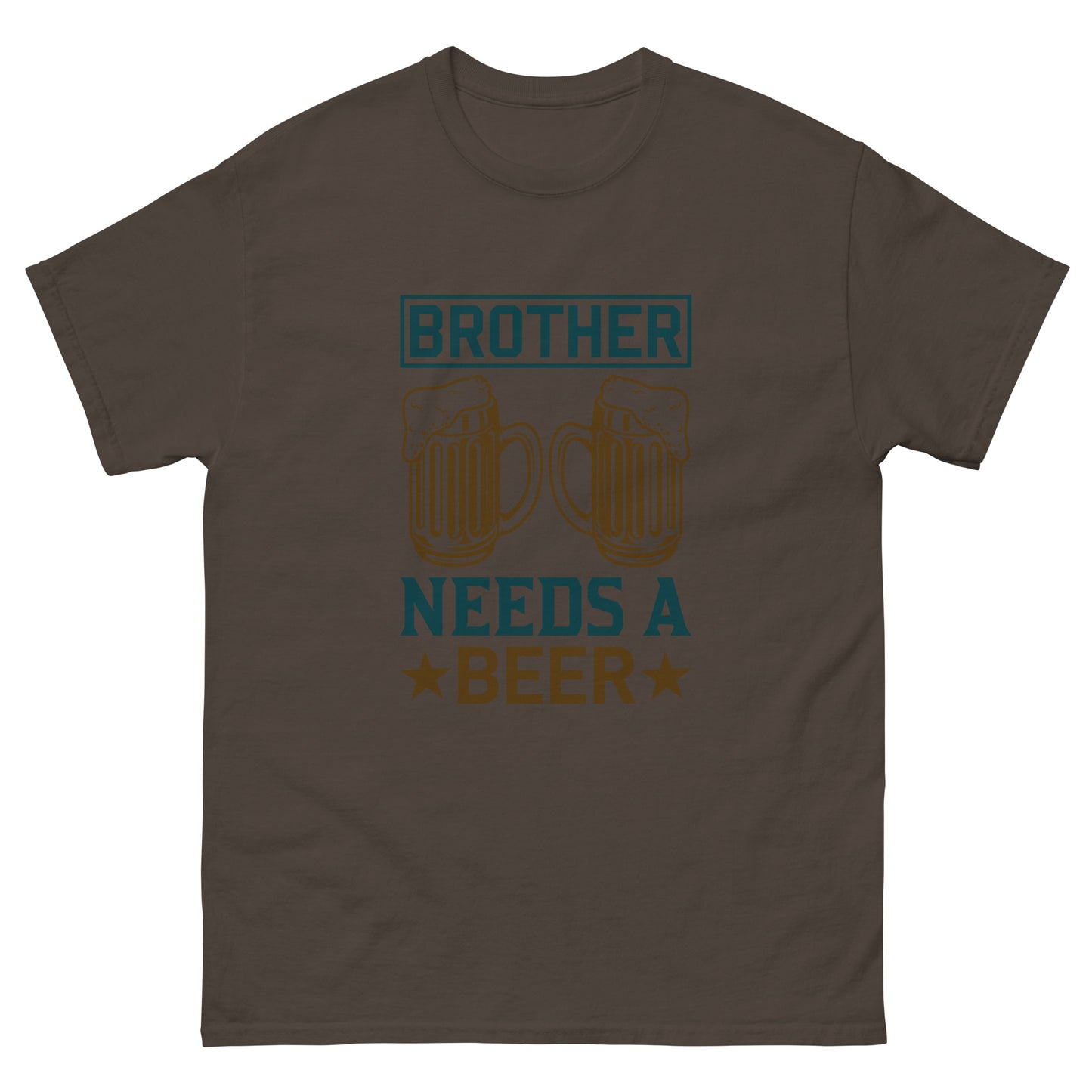 Camiseta clásica hombre BROTHER NECESITA UNA CERVEZA