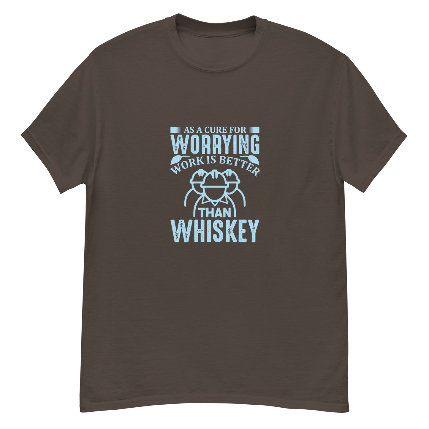 Camiseta clásica hombre EL TRABAJO ES MEJOR QUE EL WHISKY