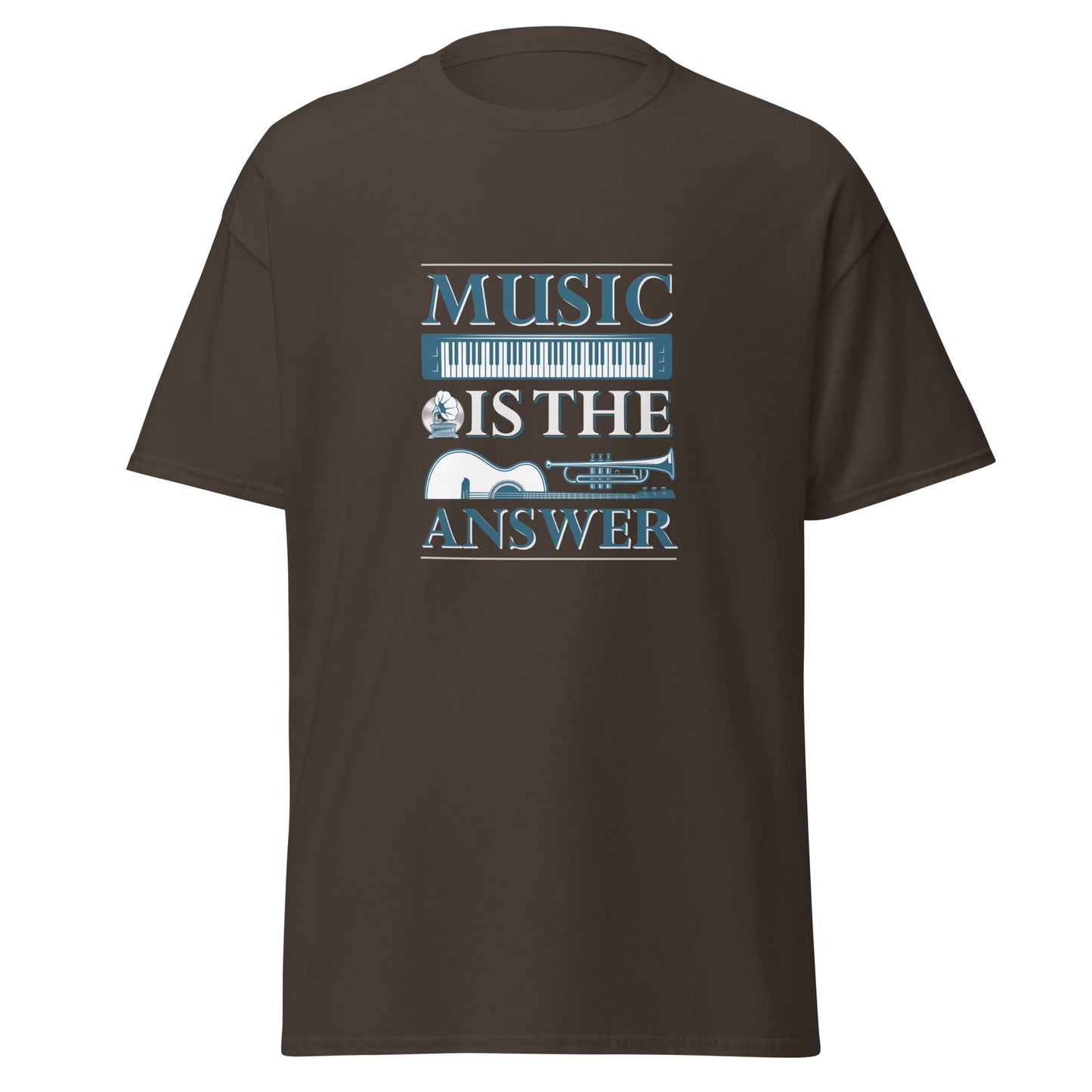 Men's classic tee MUSIC IS THE ANSWER