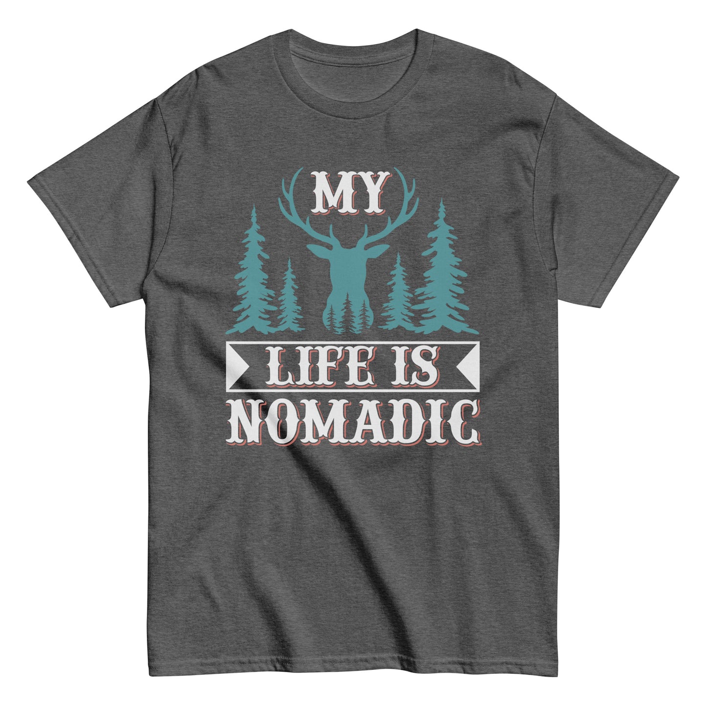 Мъжка класическа тениска MY LIFE IS NOMADIC