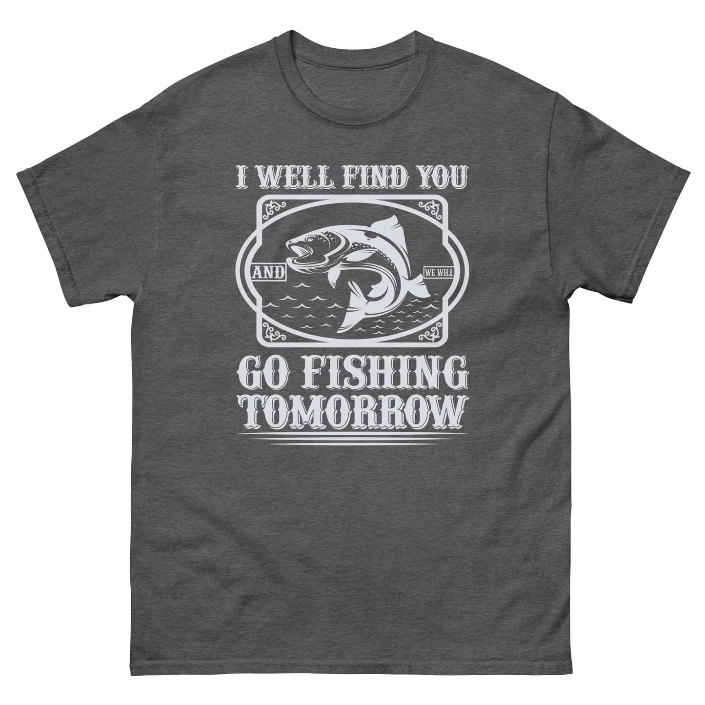 Мъжка класическа тениска GO FISHING TOMORROW