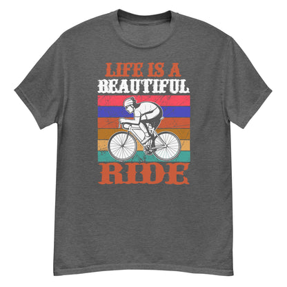 Класическа мъжка тениска LIFE IS A BEAUTIFUL RIDE