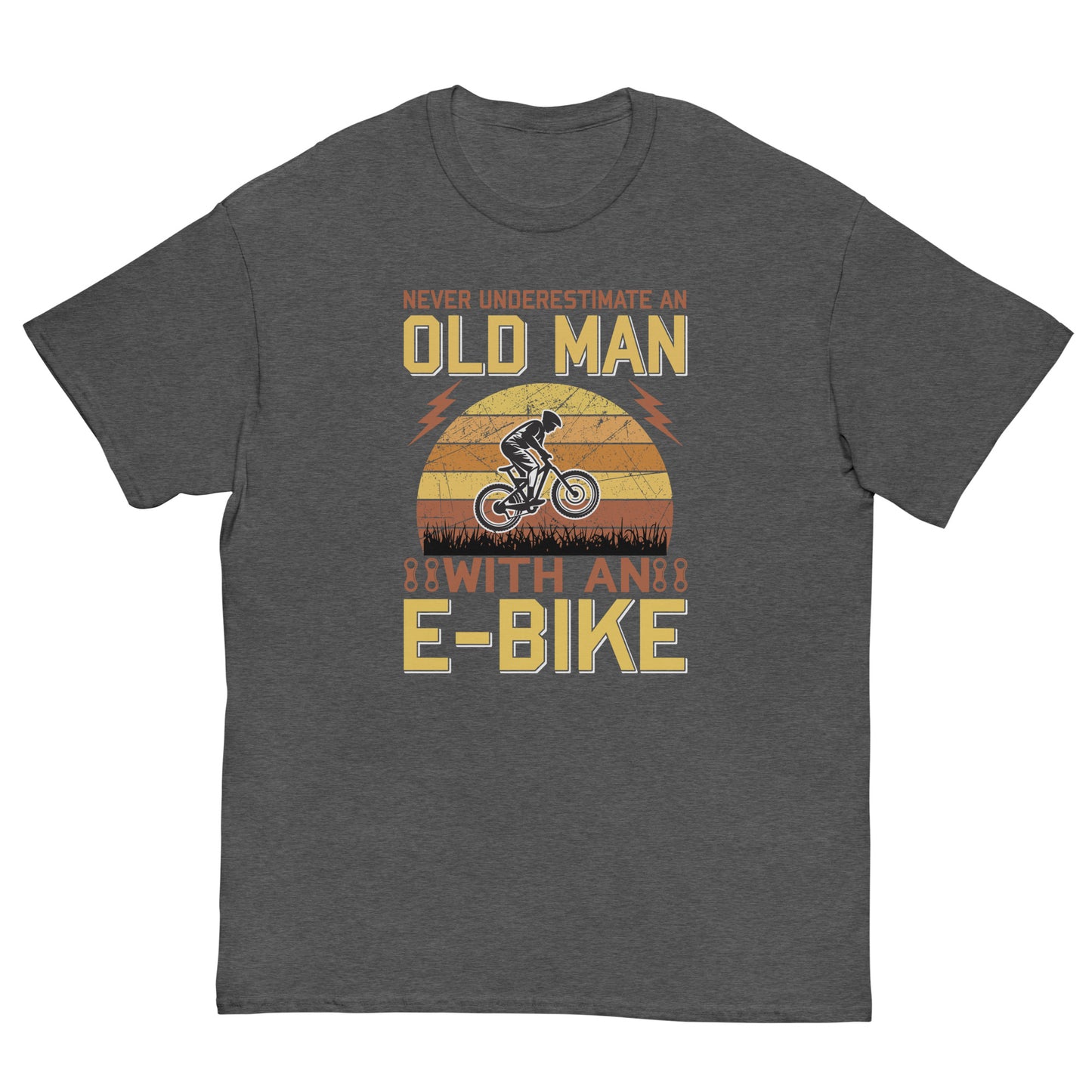 Men's classic tee OLD MAN WITH AN E-BIKE