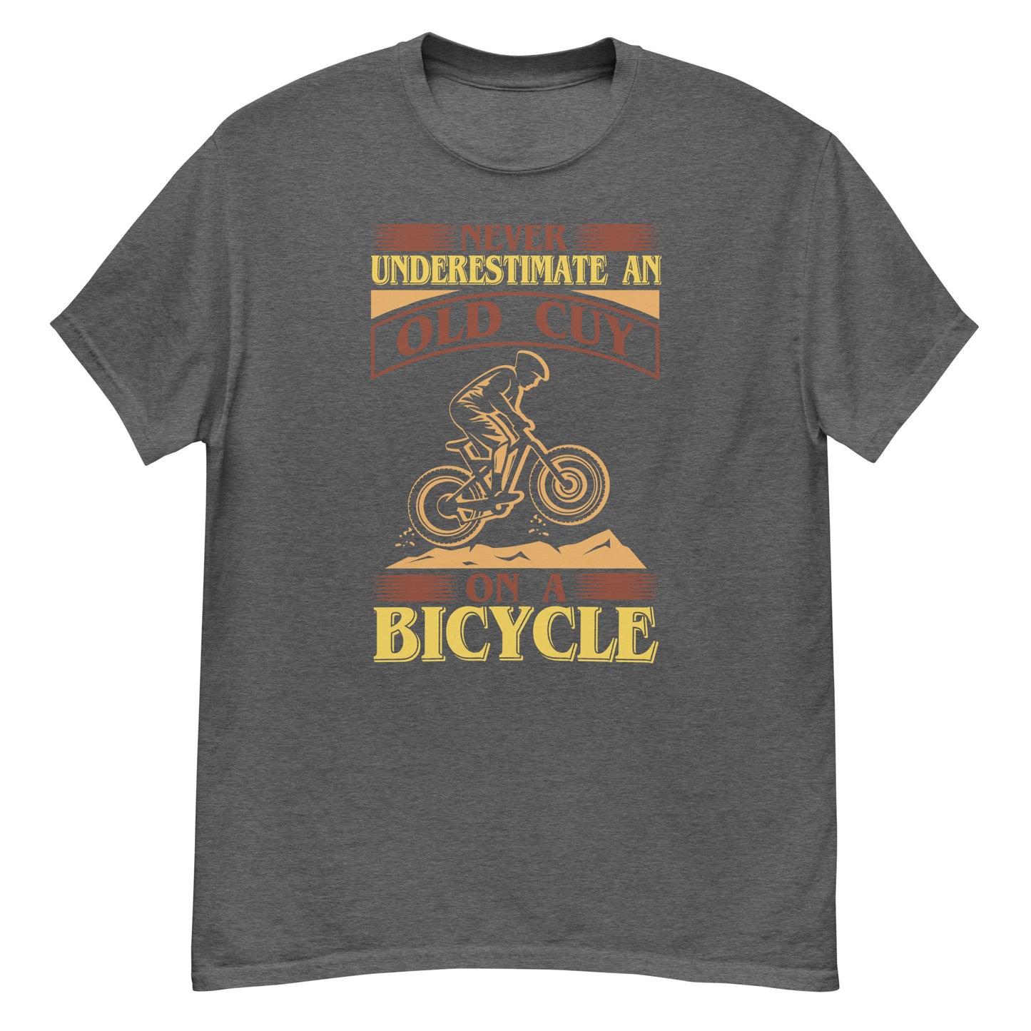 Men's classic tee OLD GUY ON A BICYCLE