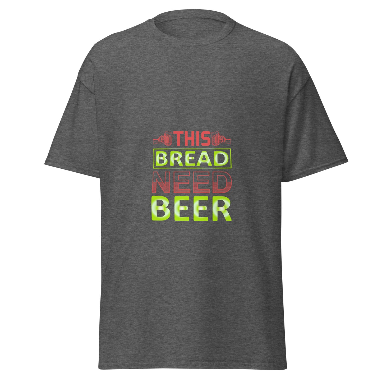 Мъжка класическа тениска THIS BREAD NEED BEER