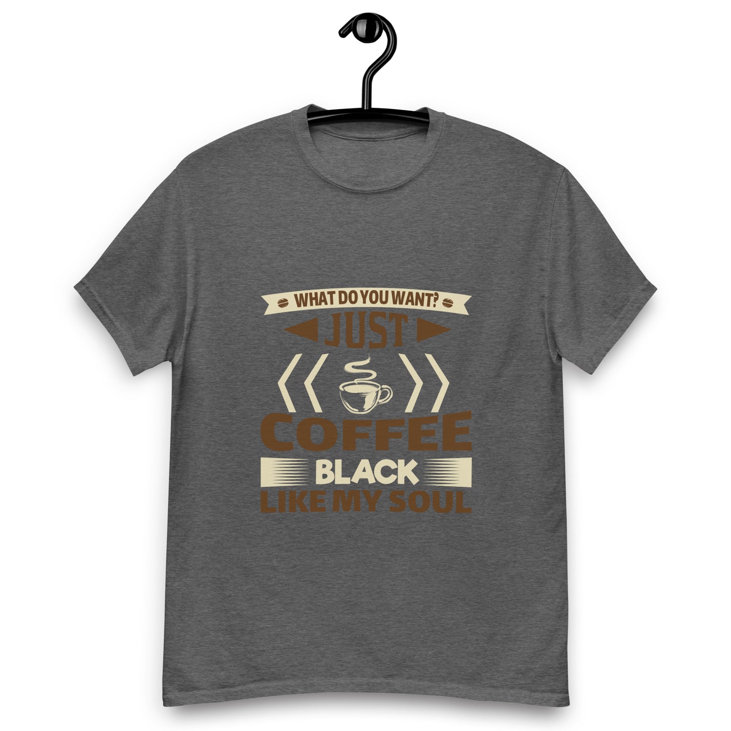 Men's classic tee JUST COFFEE BLACK